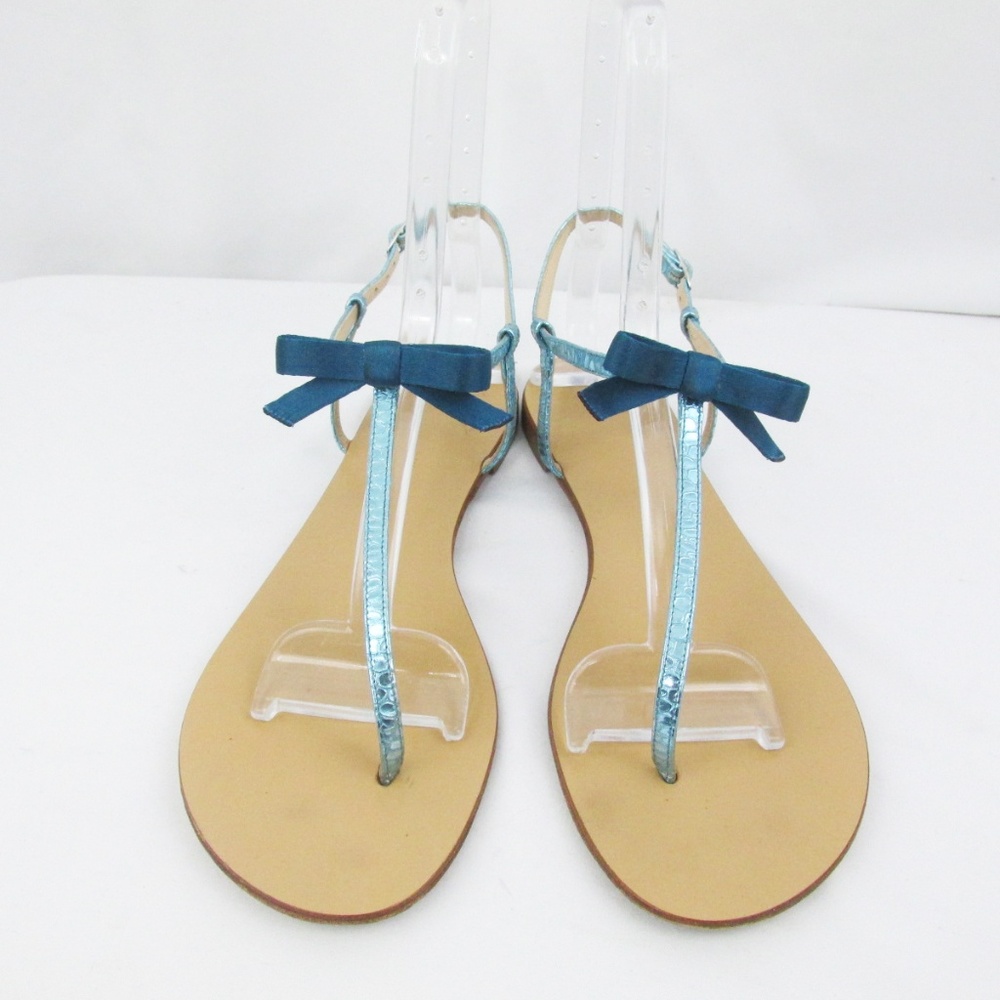 Giuseppe Zanotti | Blue Metallic Bow Sandals 39.5 - Picture 2 of 7